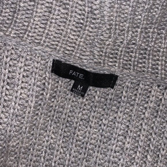 Fate. Size M Gray Open Front Cardigan - Picture 9 of 10